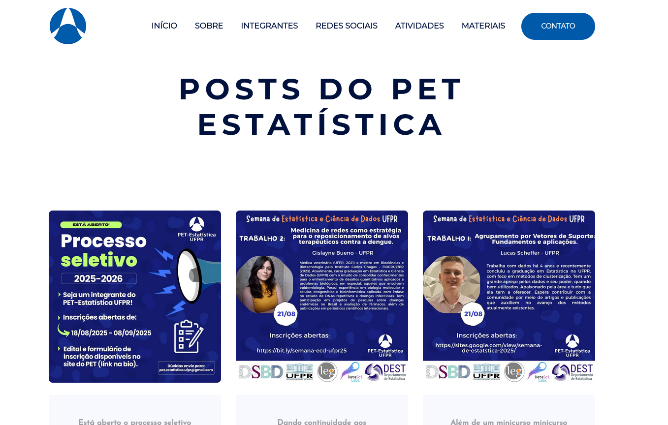 PET Estatística na Web